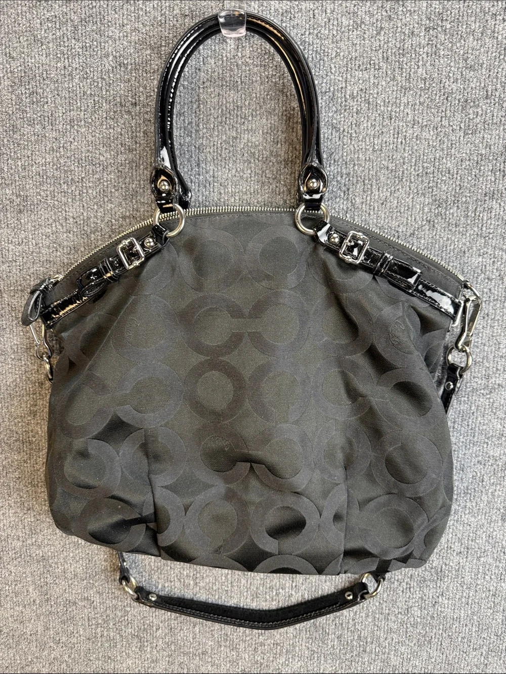 Coach Madison Lindsey Op Art Satchel  Bag with Removable Strap - NICE!